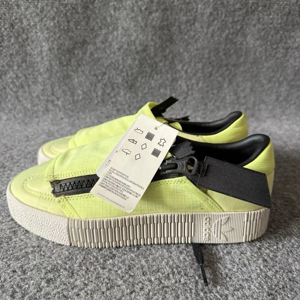 adidas Green Zip-Up Sneakers Women’s US 5.5 UK 4 EU 36 2/3 Synthetic EF5089